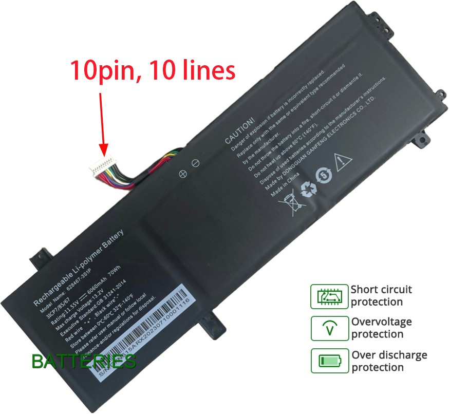 NOTEBOOK 628467-3S1P battery